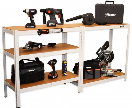 כוננית 5 מדפים מודולרית 180x90x40 ס"מ Smith - צבע לבן