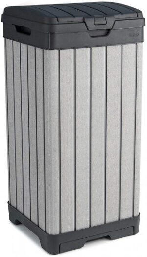 פח גינה מעוצב 120 ליטר – כתר, אפור