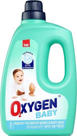 סנו אוקסיג׳ן תוסף להסרת כתמים לבגדי תינוקות ולעור רגיש 3 ליטר