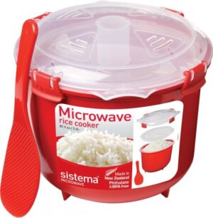 155533_b_1.jpg סיר בישול לאורז 2.6 ליטר + כף – Sistema Microwave, אדום