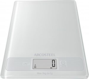 משקל מטבח דיגיטלי 0-5 ק"ג – Arcosteel, לבן