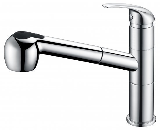 ברז מטבח נשלף 45 מעלות מקבוצת ZM חמת הפצה דגם Loren – צבע כרום