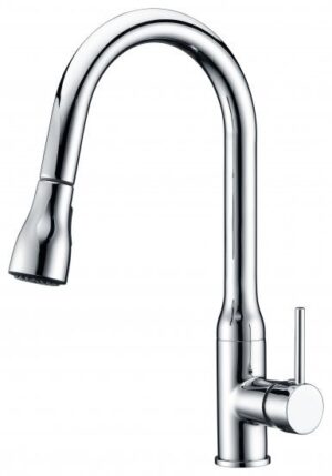 ברז נשלף למטבח ZM חמת הפצה דגם Louise - צבע כרום