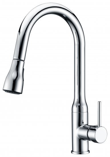 ברז נשלף למטבח ZM חמת הפצה דגם Louise - צבע כרום