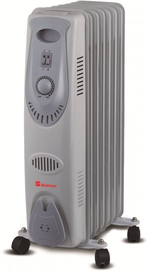 רדיאטור שמן 7 צלעות Selmor SE-7 1500W - צבע אפור