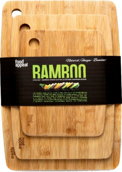 סט 3 קרשי חיתוך במבוק – Mineral, Food Appeal