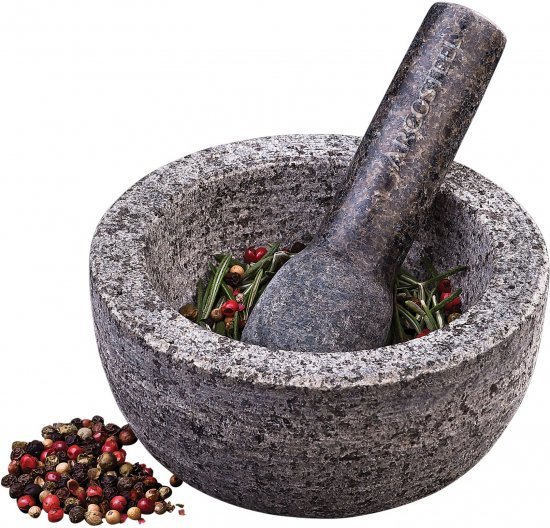 מכתש ועלי גרניט 13x7 ס"מ – Arcosteel