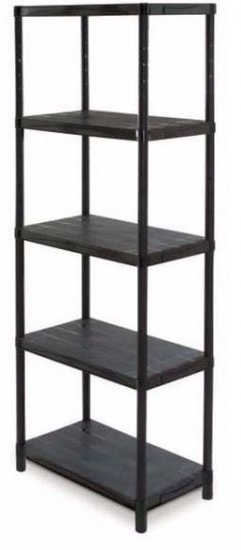 סט 5 מדפים 15 אינטש כתר שחור