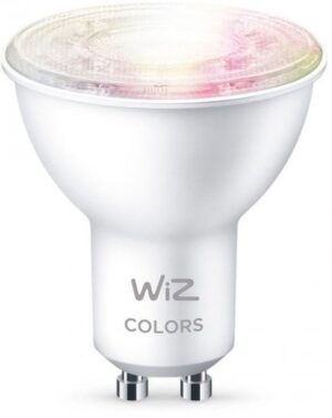 נורת LED ספוט RGB חכמה Wiz Wifi+BLU GU10 4.7W – גוון אור מתכוונן 2200K-6500K – צבע לבן