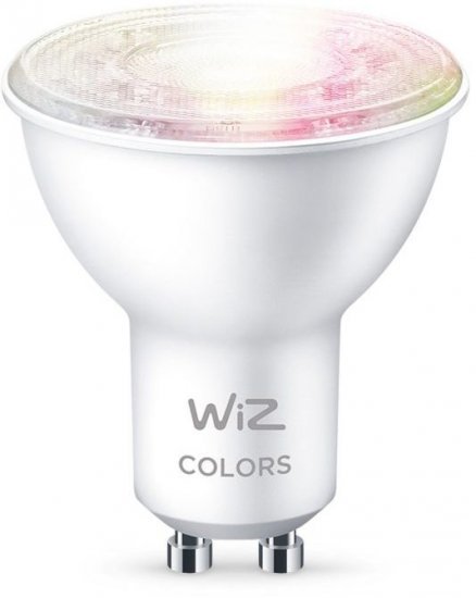 נורת LED ספוט RGB חכמה Wiz Wifi+BLU GU10 4.7W – גוון אור מתכוונן 2200K-6500K – צבע לבן
