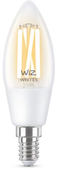 נורת פחם LED חכמה שקופה Wiz Wifi+BLU E14 4.9W C35 – גוון אור מתכוונן 2700K-6500K