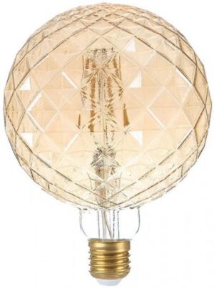 198324_b_1.jpg נורת לד גלוב דמוי פחם מוזהב "קריסטל" ניתנת לעמעום Eurolux 8W E27 A125 – גוון אור 2200K