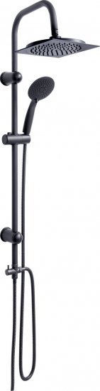 200437_b_1.jpg מוט פינוק עם ראש מקלחת מרובע ZM דגם Reef - צבע שחור