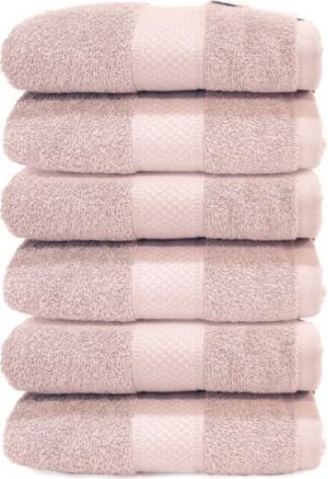 6 מגבות פנים 100% כותנה 50x85 ס"מ דגם Classic מבית Homestyle – ורוד