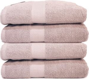 4 מגבות גוף 100% כותנה 68x125 ס"מ דגם Classic מבית Homestyle – ורוד