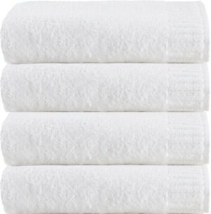 4 מגבות גוף 70x130 ס"מ 100% כותנה דגם Noam מבית ערד טקסטיל – לבן