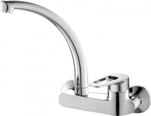 ברז קיר עם פיית ברבור ארוכה Aquila Capinera – צבע כרום