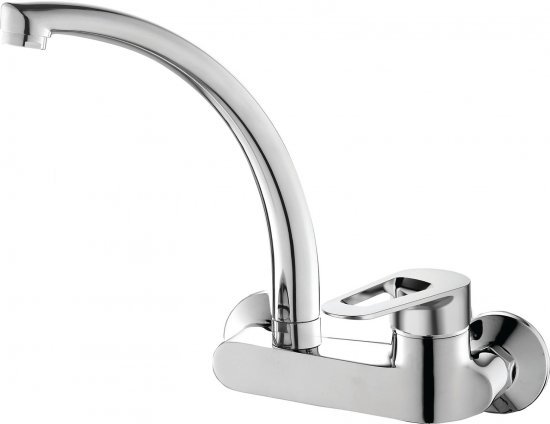 ברז קיר עם פיית ברבור ארוכה Aquila Capinera – צבע כרום