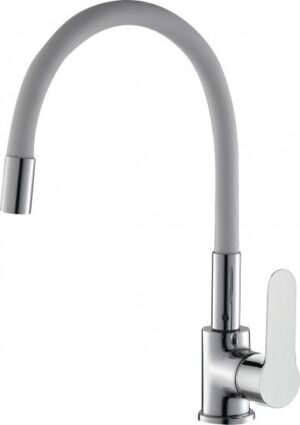 ברז פרח לכיור עם פיית גומי Aquila – צבע לבן