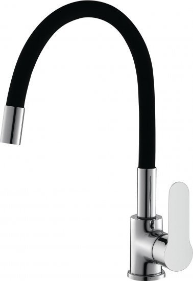 ברז פרח לכיור עם פיית גומי Aquila Duck – צבע שחור