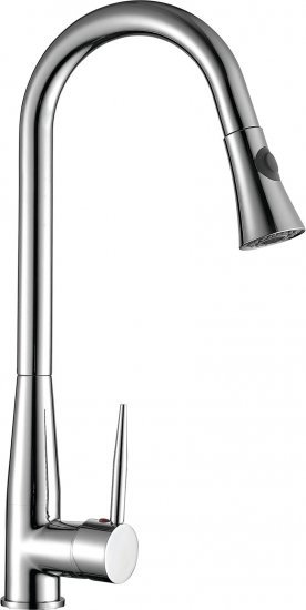 ברז מטבח נשלף עם פיית פעמון Aquila Premium Cucina – צבע כרום