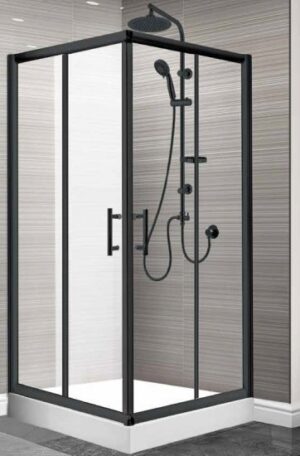 217716_b_1.jpg מקלחון הזזה פינתי 87–90 ס"מ דגם שירה מבית MATINA – זכוכית שקופה עם מסגרת שחורה