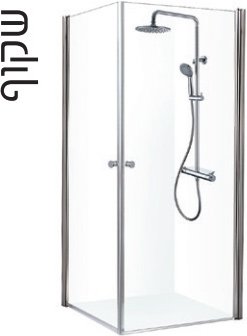 218338_b_1.jpg מקלחון חזית דלת אחת 130–135 ס"מ דגם מיכאל מבית MATINA – זכוכית שקופה