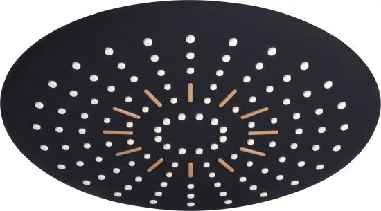 ראש מקלחת עגול 22 ס"מ Aquila Yaar – צבע שחור