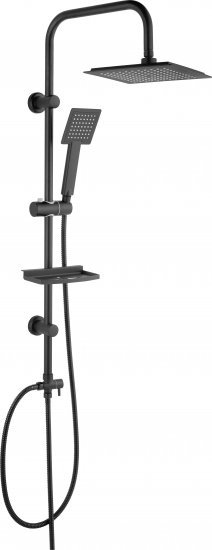 מוט פינוק עם ראש מקלחת מרובע 95 ס"מ Aquila Donatello - צבע שחור