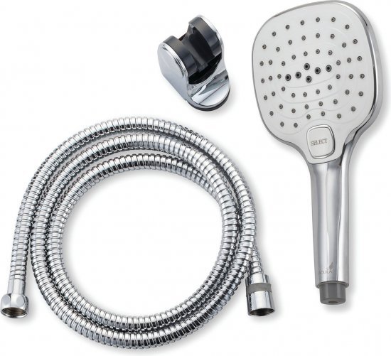 ערכת רחצה עם מזלף 3 מצבי זרימה Aquila Yanay – צבע כסוף