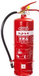 מטף כיבוי אבקה 6 ק"ג להבות