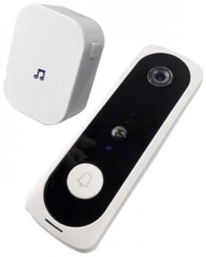 פעמון דלת חכם משולב מצלמה Blaupunkt BPS2000 צבע לבן