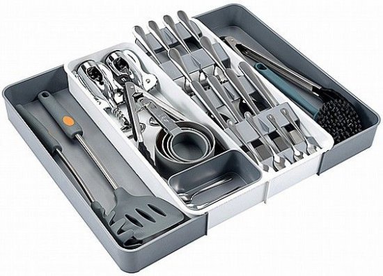 ארגונית לסכו"ם מתכווננת – Bpatent, לבן/אפור