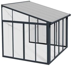 פרגולה אלומיניום סגורה עם קירוי שקוף – Palram SanRemo 3x3