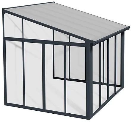 פרגולה אלומיניום סגורה עם קירוי שקוף – Palram SanRemo 3x3