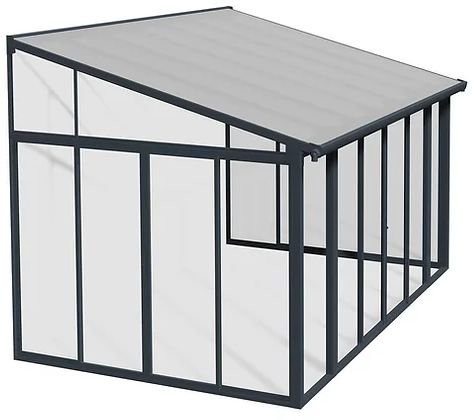 פרגולה אלומיניום סגורה עם קירוי שקוף SanRemo 3x4.4