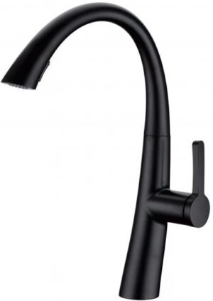 ברז מטבח נשלף Aquila Premium Wave – צבע שחור