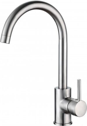 ברז פרח ארוך דגם Donald סדרת Premium מבית Aquila - צבע ניקל