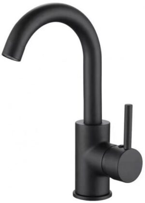 ברז פרח קצר דגם Donald סדרת Premium מבית Aquila – צבע שחור