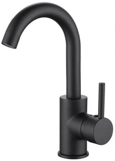 ברז פרח קצר דגם Donald סדרת Premium מבית Aquila – צבע שחור