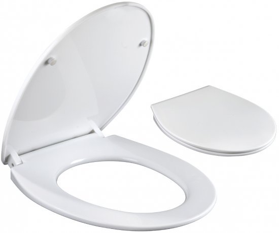 מושב אסלה טריקה שקטה מבית Aquila - צבע לבן