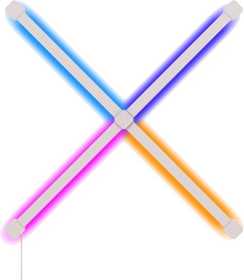 ערכת בסיס 4 יחידות קווי תאורה RGB חכמים Nanoleaf Lines Squared