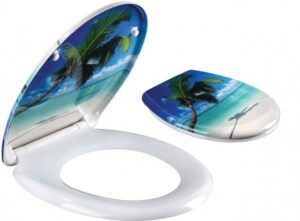 מושב אסלה טריקה שקטה דגם חוף ים מבית Aquila