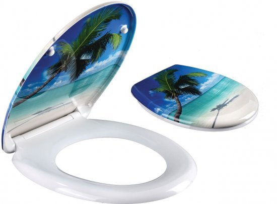 מושב אסלה טריקה שקטה דגם חוף ים מבית Aquila