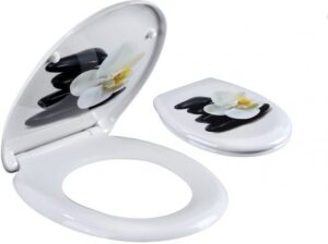 251948_b_1.jpg מושב אסלה טריקה שקטה דגם חלוקי נחל ופרח לבן מבית Aquila