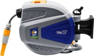 גלגלת השקייה אוטומטית עם חזרה מבוקרת ומעצור 15 מטר – Klips