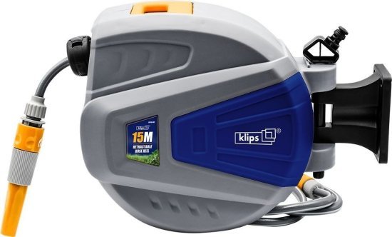 גלגלת השקייה אוטומטית עם חזרה מבוקרת ומעצור 15 מטר – Klips