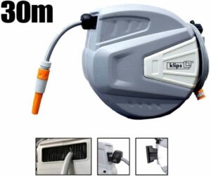 גלגלת השקייה אוטומטית עם חזרה מבוקרת ומעצור 30 מטר - Klips