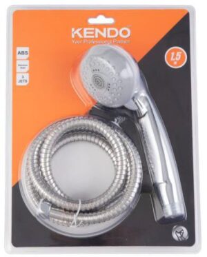 סט ידית 3 מצבי התזה + ראש למקלחת + צינור שרשורי 1.5 מ' מבית Kendo