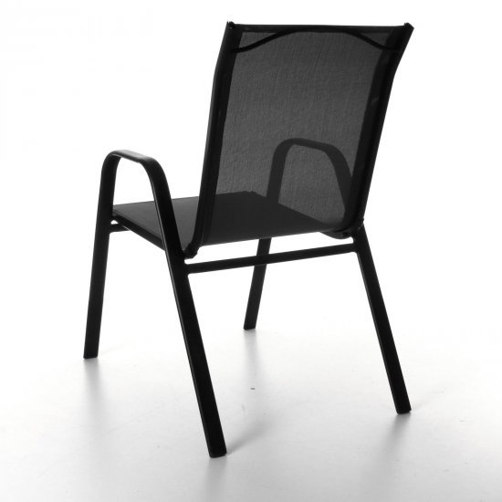 סט 4 כיסאות רשת לגינה / מרפסת Playa - שחור